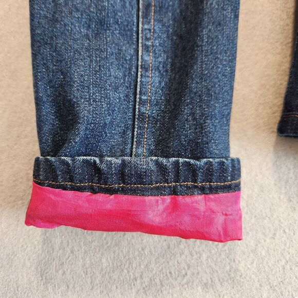 Daniel K Women's L‎ Embroidered Poly Silk Lined Denim Jacket Shacket Purses - Picture 9 of 16